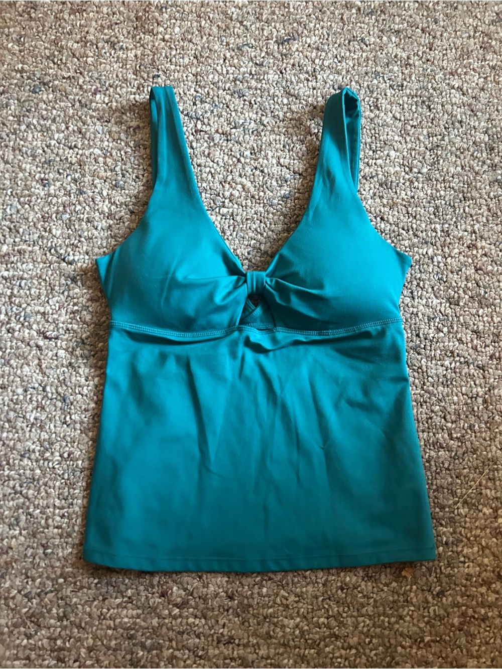 Girlfriend Collective Meredith Bow Teal Green Tank Women’s Size Small